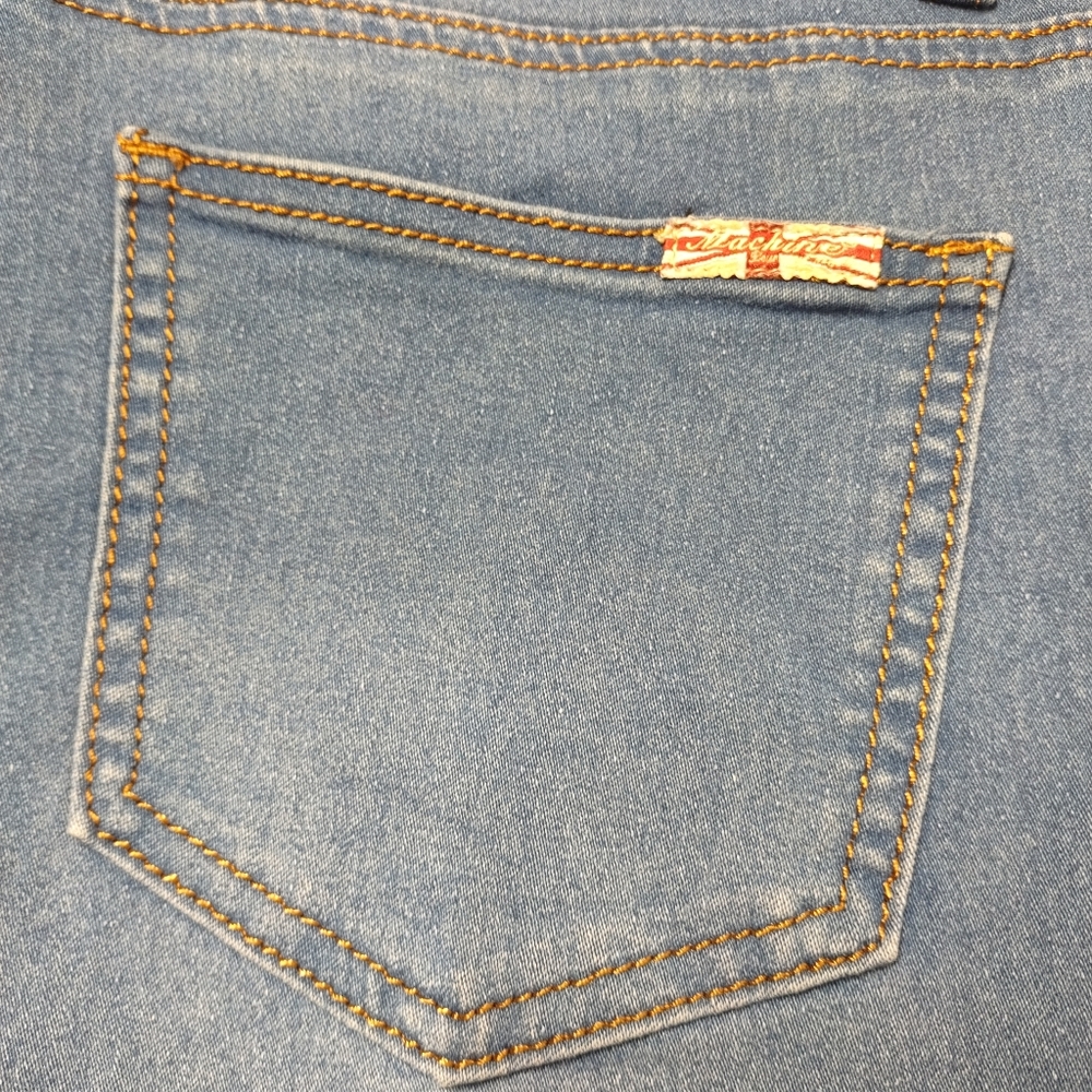 Machine Pour Neuf Mode Wide Leg Jeans Blue Denim Side Slit Raw Hem Size 10/12 - Picture 11 of 12